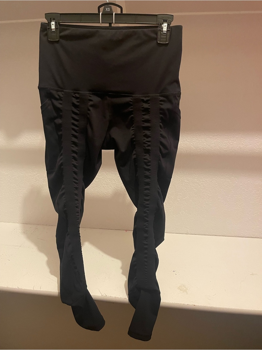 Sweetflexx Ruched Resistance Pocket Leggings Size 8- Black Compression Workout